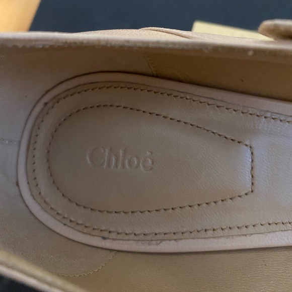 SOLD NWT Chloé Mike Bow Pumps Blush Leather SZ 39.5 - Picture 13 of 14